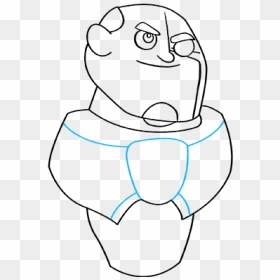 How To Draw Cyborg From Teen Titans, HD Png Download - cyborg eye png