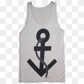 Trans Symbol Anchor Tank Top - Active Tank, HD Png Download - white tank top png