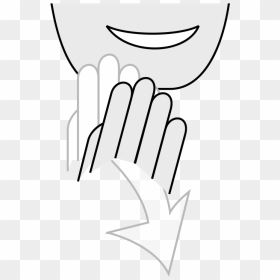 Auslan Sign For Thank You, HD Png Download - flat hand png