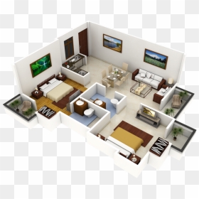 Home Plans In India - 18 * 40 Home Design, HD Png Download - small house png