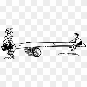 Transparent Seesaw Clipart - Lever Clipart Black And White, HD Png Download - seesaw png