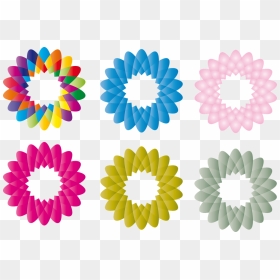 Printable Colorful Flower Petals, HD Png Download - flower graphic png