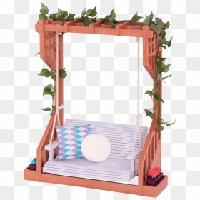 Peaceful Pergola Accessory For 18-inch Dolls - Our Generation Doll Swing, HD Png Download - swing set png