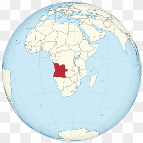 Localização De Angola No Mapa - Angola En El Mapamundi, HD Png Download - mapa mundi png