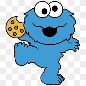 Eating Cookies Cliparts - Baby Cookie Monster Clipart, HD Png Download - cartoon cookie png