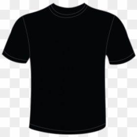Men Roundneck Template - Black Shirt Drawing, HD Png Download - t shirt design template png
