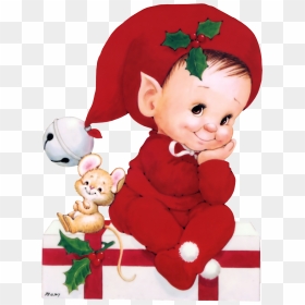 Mistletoe Clipart Printable - Cute Christmas Baby Witch Animated Graphics, HD Png Download - christmas gif png