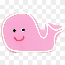 Pink Whale Cookie - Cartoon, HD Png Download - cartoon cookie png