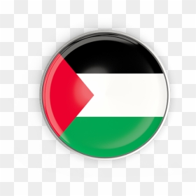 Round Button With Metal Frame - Palestine Flag Button Png, Transparent Png - circle button png