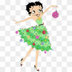 Christmas Moving Gifs - Cartoon Betty Boop Christmas, HD Png Download - christmas gif png