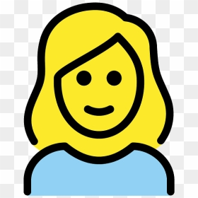 Blond Hair Emoji Clipart - Clip Art, HD Png Download - long blonde hair png