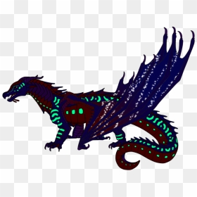 Wof Sea/sky/night Adopt - Wings Of Fire Seawing Rainwing Hybrid, HD Png Download - blue wings png