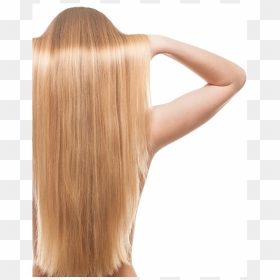 Woman With Platinum-blonde Hair - Красивые Волосы Со Спины, HD Png Download - long blonde hair png