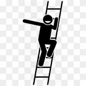 Person Climbing A Ladder, HD Png Download - climbing ladder png