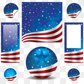 Transparent Waving Flag Clipart - American Flag Vector, HD Png Download - waving american flag clip art png