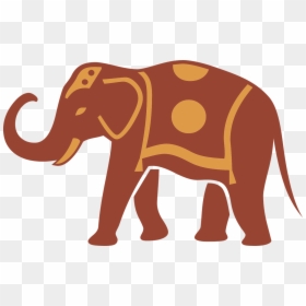 Indian Elephant Art Silhouette, HD Png Download - elephant png