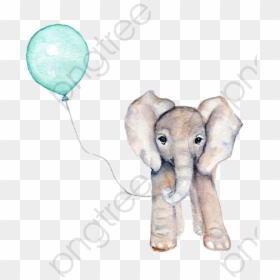 Baby Boy Watercolour, HD Png Download - elephant png