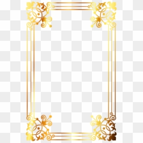 Border Design In Gold, HD Png Download - borders png