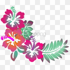 Hawaiian Flowers Transparent Background, HD Png Download - borders png
