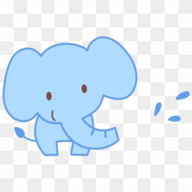 Draw A Cute Cartoon Baby Elephant, HD Png Download - elephant png