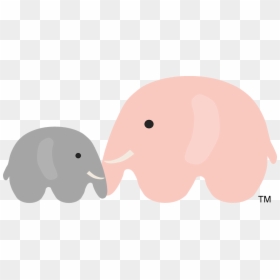 Baby And Mom Elephant Png, Transparent Png - elephant png