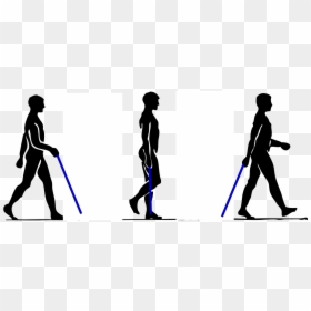 Walk With A Walking Stick, HD Png Download - people walking png