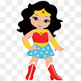 Little Wonder Woman Cartoon, HD Png Download - wonder woman png