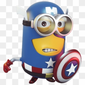 Minion Captain America Png, Transparent Png - captain america png