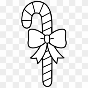Ribbon Clipart Black And White, HD Png Download - candy cane png