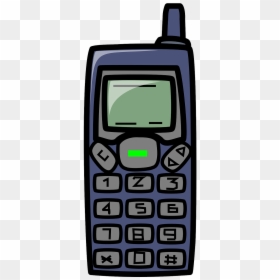 Old Cell Phone Cartoon, HD Png Download - cell phone png