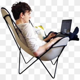 Sitting On Chair Png, Transparent Png - people sitting png