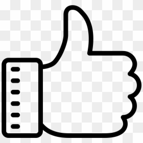 White Thumbs Up Icon, HD Png Download - like button png