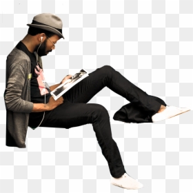Sentado Png, Transparent Png - people sitting png