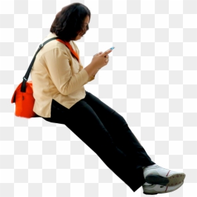 People Sitting Side View, HD Png Download - people sitting png