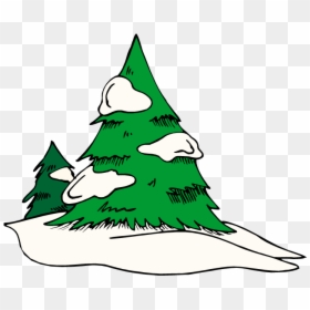 Trees With Snow Clip Art, HD Png Download - pine tree png