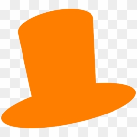 Orange Top Hat Clipart, HD Png Download - top hat png