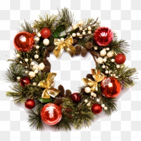 Hi Res Christmas Wreath, HD Png Download - christmas wreath png
