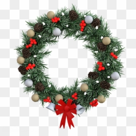 Christmas Wreath Transparent Background, HD Png Download - christmas wreath png