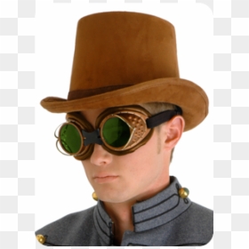 Glasses On Hat Costume, HD Png Download - top hat png