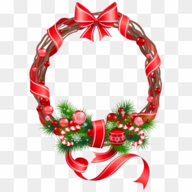 Vector Christmas Decorations Clipart, HD Png Download - christmas wreath png
