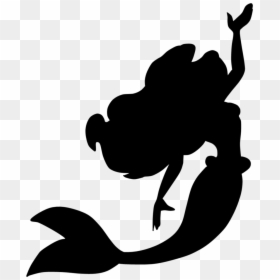 Disney Little Mermaid Silhouette, HD Png Download - mermaid png