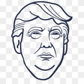 Donald Trump Drawing, HD Png Download - trump face png