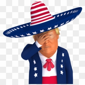 Mexican Caricature Trump, HD Png Download - trump face png