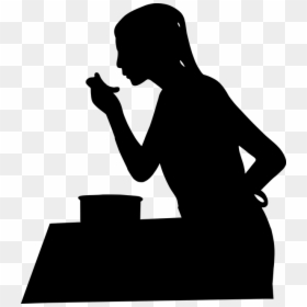 Woman Cooking Silhouette, HD Png Download - silhouette png