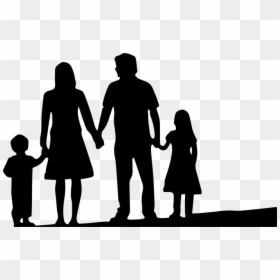 Silhouette Child And Parent, HD Png Download - silhouette png