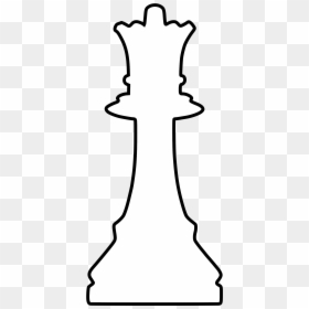 Queen Chess Piece Silhouette White, HD Png Download - silhouette png