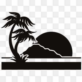 Silhouette Clip Art Beach, HD Png Download - silhouette png