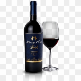 Menage A Trois Lavish Merlot, HD Png Download - wine glass png