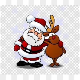 Santa And Rudolph Cartoon, HD Png Download - santa png