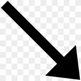 Arrow Pointing Diagonally Down, HD Png Download - north arrow png